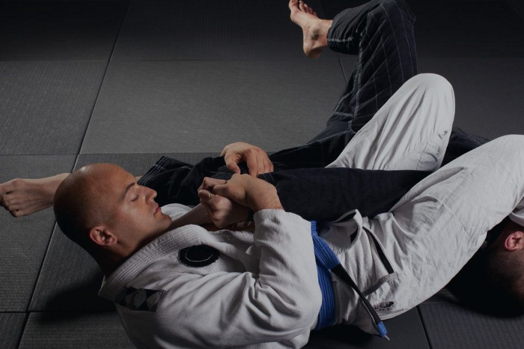 Two Brazilian Jiu Jitsu athletes training